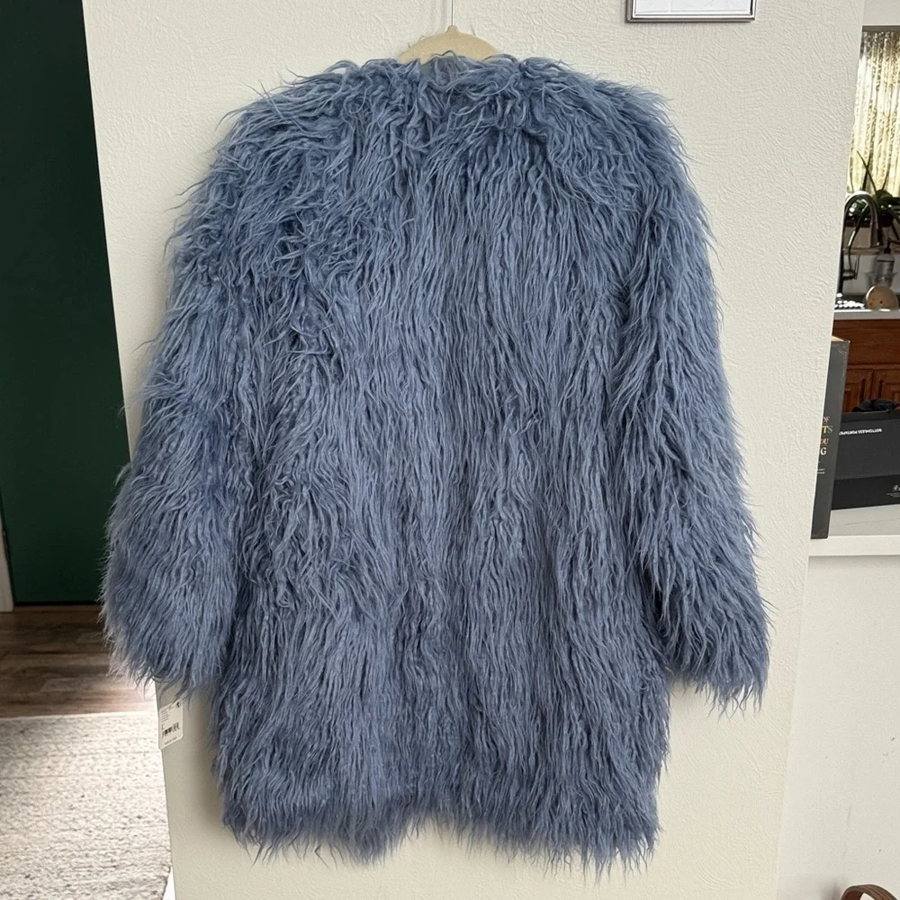 Free People Grey Faux Fur Ski Jacket